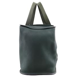 Hermès-Hermes Sherpa PM Leather Backpack-Green
