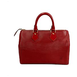 Louis Vuitton-Louis Vuitton Speedy 25 Epi Leather Handbag-Red