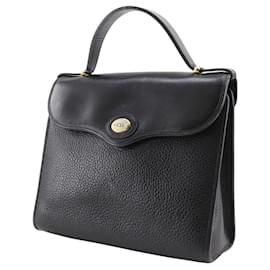 Christian Dior-Dior CD Logo Calf Handbag-Black