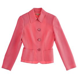 Michael Kors Single-Breasted Blazer in Pink Wool Pink