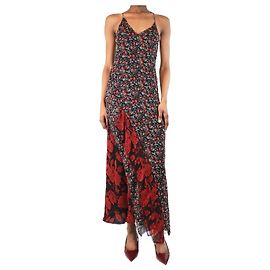 R13 Robe florale noire et rouge - taille XS Noir