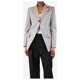 Victoria Beckham Grau einreihiger Blazer - Größe UK 6 Grau