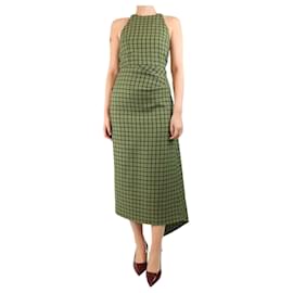 Autre Marque-Green sleeveless check midi dress - size UK 10-Green