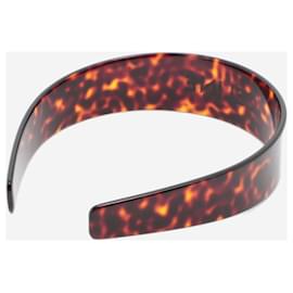 Céline-Brown tortoise shell logo headband-Brown