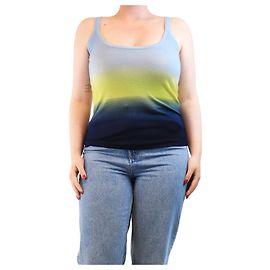 Gabriela Hearst Top senza maniche in gradiente blu e giallo - taglia M Blu