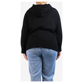 Autre Marque-Black hooded knit jumper - size L-Black