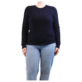 Ralph Lauren-Navy cashmere knit jumper - size L-Blue