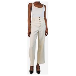 SéZane-Cream high waisted trousers - size UK 6-Cream