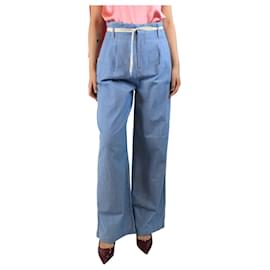 Alexander Wang-Blue wide-leg cotton trousers - size-Blue