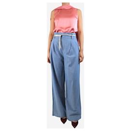 Alexander Wang-Blue wide-leg cotton trousers - size-Blue