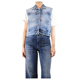 Autre Marque-Blue denim vest - size UK 8-Blue