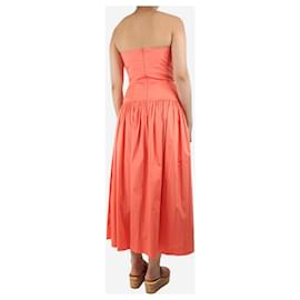 Autre Marque-Burnt coral Lauryn strapless midi dress  - size UK 8-Orange