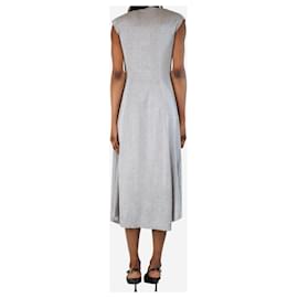 Autre Marque-Silver sleeveless knitted lurex midi dress - size UK 6-Silvery