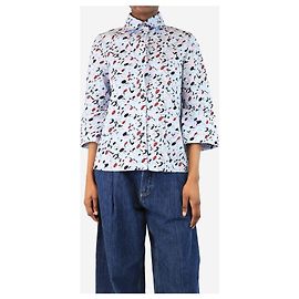 Marni Camicia stampata floreale azzurro chiaro - taglia UK 4 Blu