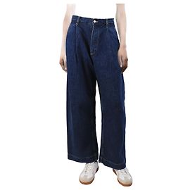 Studio Nicholson Jeans en denim plissés indigo - taille XS Bleu