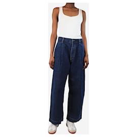 Studio Nicholson-Indigo pleated barrel-leg jeans - size XS-Blue