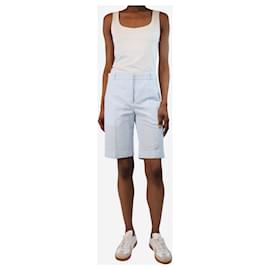 Autre Marque-Pallas Light blue seersucker striped shorts - size UK 6-Blue