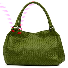 Bottega Veneta-Bottega Veneta Red Nappa Intrecciato Parachute Tote-Red