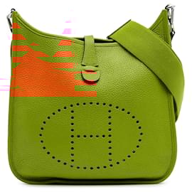 Hermès-Hermès Orange Clemence Evelyne III PM-Orange