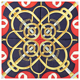 Hermès-Hermès Red Eperon d'Or Silk Scarf-Red