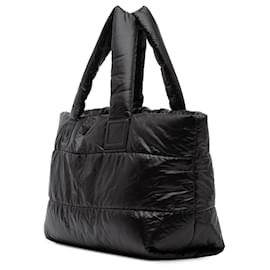 Chanel-Chanel Black Small Quilted Nylon Coco Cocoon Tote-Black