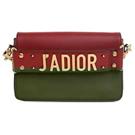 Dior-Dior Red Smooth Calfskin J Adior Flap Bag-Red