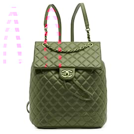 Chanel-Chanel Red Medium Lambskin Urban Spirit Backpack-Red