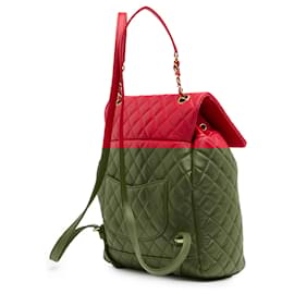 Chanel-Chanel Red Medium Lambskin Urban Spirit Backpack-Red