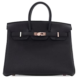 Hermès-Hermès Black Togo Birkin Retourne 25-Black