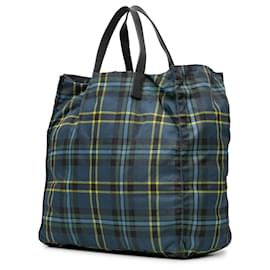 Prada-Prada Blue Tessuto Stampato Tote-Blue