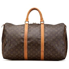 Louis Vuitton-Louis Vuitton Brown Monogram Keepall 50-Brown