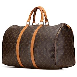 Louis Vuitton-Louis Vuitton Brown Monogram Keepall 50-Brown