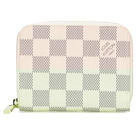 Louis Vuitton-Louis Vuitton White Damier Azur Zippy Coin Purse-White