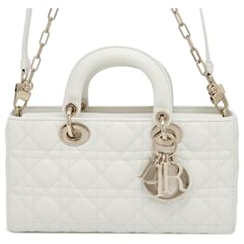Dior-Dior White Medium Lambskin Cannage Lady D Joy-White