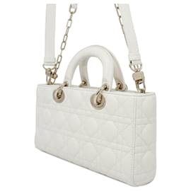 Dior-Dior White Medium Lambskin Cannage Lady D Joy-White