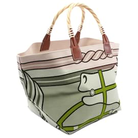 Hermès-Hermès Brown Toile H Plume Quadrige au Fil Steeple 31-Brown,Beige