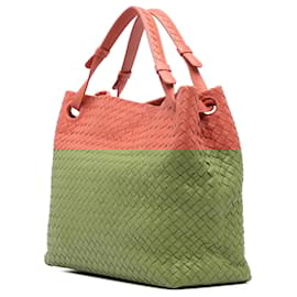 Bottega Veneta-Bottega Veneta Red Medium Nappa Intrecciato Garda Tote-Red,Other