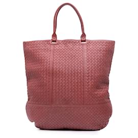 Bottega Veneta-Bottega Veneta Red Nappa Intrecciato Tote-Red,Other