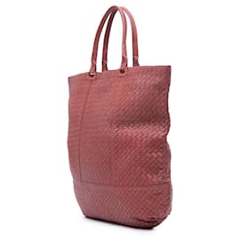 Bottega Veneta-Bottega Veneta Red Nappa Intrecciato Tote-Red,Other
