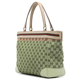 Gucci-Gucci Brown GG Canvas Mayfair Tote-Brown,Beige