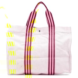 Hermès-Hermès Brown Toile Bora Bora Tote GM-Brown,Beige
