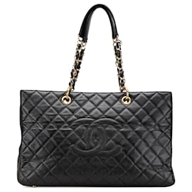 Chanel-Chanel Black Caviar Grand Shopping Tote XL-Black