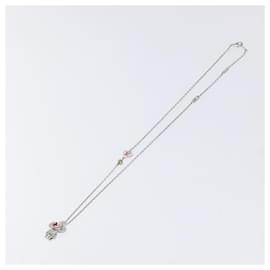 Louis Vuitton-LOUIS VUITTON Pendant Vivienne Necklace metal Silver M00831 LV Auth 118463-Silvery