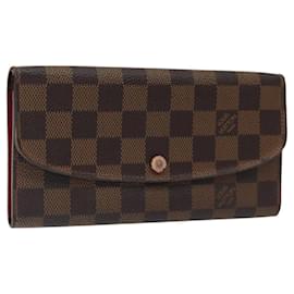 Louis Vuitton-LOUIS VUITTON Monogram Portefeuille Emilie Long Wallet Red M60136 LV Auth am8143-Red,Monogram