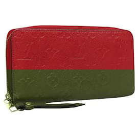 Louis Vuitton-LOUIS VUITTON Monogram Empreinte Zippy Wallet Red M60737 LV Auth bs24693-Red
