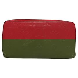Louis Vuitton-LOUIS VUITTON Monogram Empreinte Zippy Wallet Red M60737 LV Auth bs24693-Red