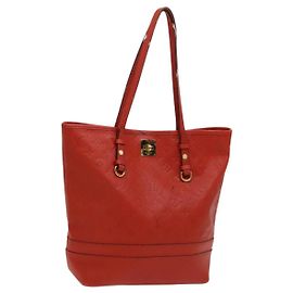 LOUIS VUITTON Bolsa Tote Citadines PM Monogram Empreinte Naranja M40556 Auth 120048 Naranja