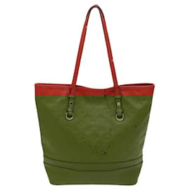 Louis Vuitton-LOUIS VUITTON Monogram Empreinte Citadines PM Tote Bag Orange M40556 Auth 120048-Orange