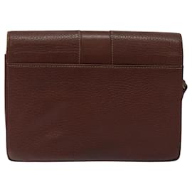 Autre Marque-Burberrys Clutch Bag Leather Brown Auth ti2967-Brown