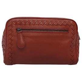 Autre Marque-BOTTEGA VENETA INTRECCIATO Clutch Bag Leather Brown Auth bs24626-Brown